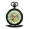 Montre à gousset mécanique skeleton luminescente Vert