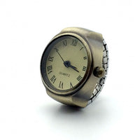 Bague montre vintage steampunk quartz extensible