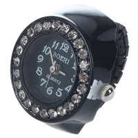 Bague montre strass extensible unisex