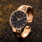 Montre bracelet chic or rose Or rose noir