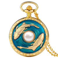 Montre à gousset pendentif poisson