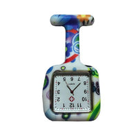 Montre infirmière silicone carrée