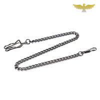 Chaine montre à gousset glissière de ceinture noire