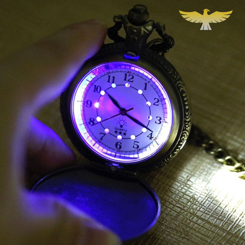 Montre gousset lumineuse à quartz