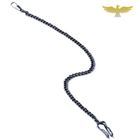 Chaine montre de poche vintage noire