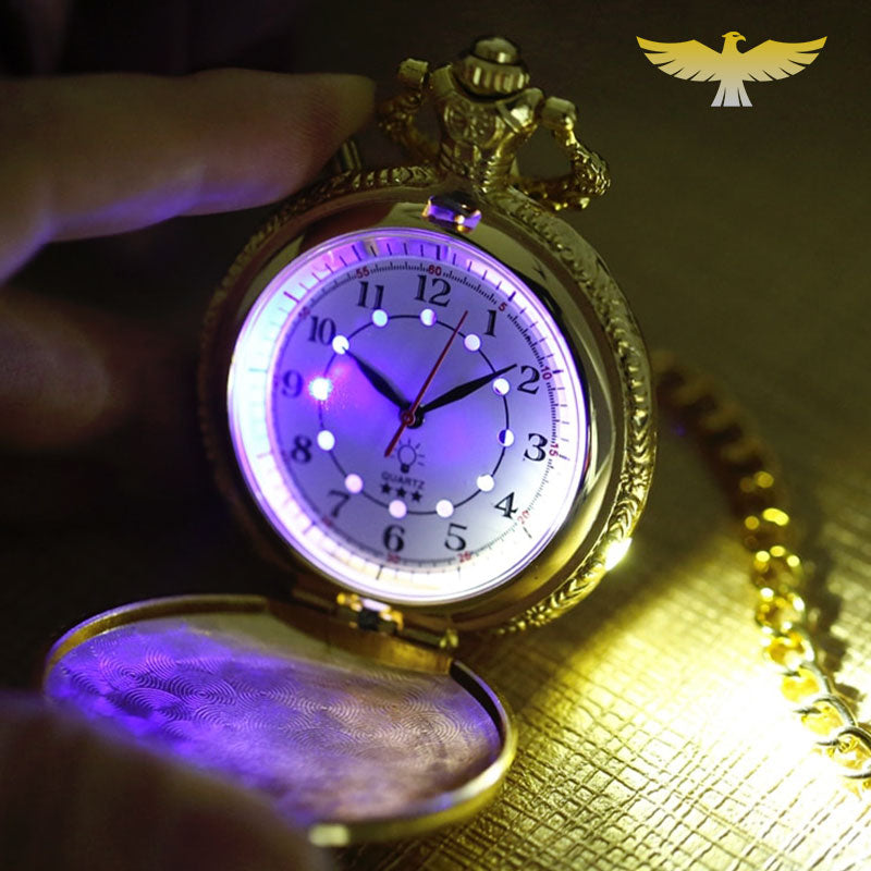 Montre de poche lumineuse steampunk