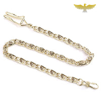 Chaine de montre à gousset mailles escargot or