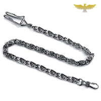 Chaine de montre à gousset mailles escargot noire