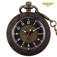 Montre à gousset de poche en bois