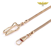 Chaine montre à gousset or rose à glissière de ceinture